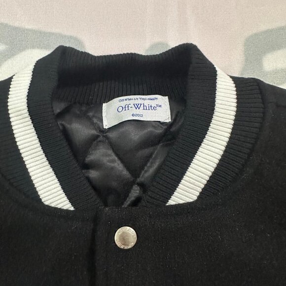 Off-White Multicolor Unisex Baseball Cardigan Jacket - Picture 3 of 6